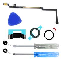 MMOBIEL Home Button Compatible with iPad 5 9.7 inch (Black) incl. Flex Cable Connector incl. 2 x Screwdrivers