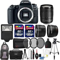 Canon EOS 77D 24.2MP DSLR Camera with 18-135mm USM Lens and 48GB Accessory Bundle
