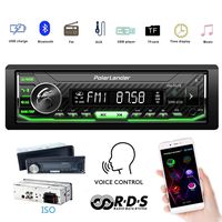 Polarlander 1 Din Bluetooth Car Stereo Multimedia Car Radio Audio Voice Control Bluetooth and Hands-Free Calling,Detachable Front Panel, RDS, MP3, USB, AUX Input, AM/FM Receiver,Full Color Backlight,