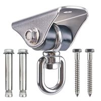 Besthouse Permanent Antirust Stainless Steel 304 Heavy Duty Swing Hangers 1000LB Capacity, Silent Swing Hook 360° Rotation, 4 Screws for Concrete and Wooden, Yoga Hammock Chair Sandbag, Swing Sets