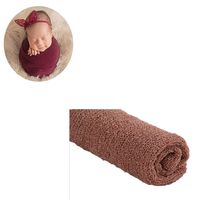 Newborn Baby Photography Shoot Props Outfits Baby Scarf Luxury Stretch Wrap Yarn Cloth Blanket Photo Props (Khaki)