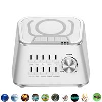 DONGBALA White Noise Sleep Sound Machine, with Wireless Charging Bluetooth Audio Function Can Mix 10 Kinds of Natural Soothing Sounds for Home Office Spa Yoga Sleep Helper
