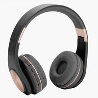 Kids Bluetooth Headphones Wireless/Wired On Ear Foldable Headphones for Kids Adults,Built-in Mic,FM,Micro SD/TF Card Slot,Stereo Sound for Pc Tablet Cell Phones Ipad Airplane School Use (Black)