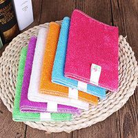 Alisy 6Pcs Bamboo Fiber Cleaning Cloth, Non-Stick Oil Double Rag - Kitchen Washing Dish Towel