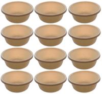 YBM HOME Round Plastic Wash Basin 1151 (12, Beige with Dots)