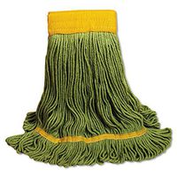 Boardwalk 1200XL EcoMop Looped-End Mop Head, Recycled Fibers, Extra Large Size, Green