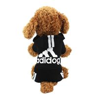Idepet Cotton Adidog Dog Hoody, M, Black