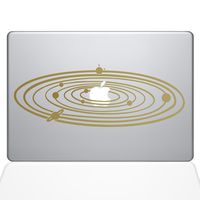 The Decal Guru 2067-MAC-15P-G Solar System Decal Vinyl Sticker, Gold, 15" MacBook Pro (2015 & Older)