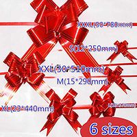 AILEENA 6 Sizes Deco Red Christmas Gift Bows (20 Pack, X-Large 5.2'' Wide) Pull Bows Gift Wrapping for Christmas Party Wedding Birthday Presents Classroom Office Decoration