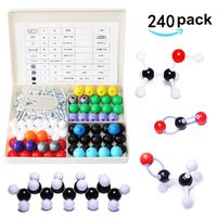 LINKTOR Chemistry Molecular Model Kit, Student or Teacher Set for Organic and Inorganic Chemistry Learning, Motivate Enthusiasm for Learning and Raising Space Imagination (240 Pack)