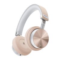 VONMÄHLEN Wireless Concert One - Wireless Bluetooth Headphones - Genuine Leather On-Ear Headphones w/ 21h Battery Life, Travel Case, and Mic - Rose Gold