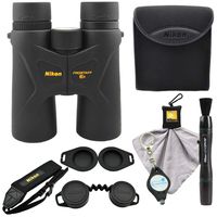Nikon Prostaff 3S 10x42 Binoculars, Black (16031) Bundle with a Nikon Lens Pen, Cleaning Cloth and Lumintrail Keychain Light