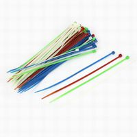 Ucland 80pcs 3 x 150mm Plastic Self-Locking Packaging Cable Zip Ties Colorful