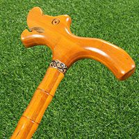 Freedom Elderly Wooden Cane, Trekking Pole/Non-Slip/Stable and Durable/Load Bearing Strong/Comfortable Handle/9415CM,Bamboofaucetyellow