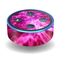 MightySkins Skin Compatible with Amazon Echo Dot (2nd Gen) - Red Mystic Flames | Protective, Durable, and Unique Vinyl Decal wrap Cover | Easy to Apply, Remove, and Change Styles | Made in The USA