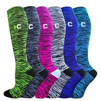 Compression Socks for Men & Women(1/3/6 Pairs),20-30mmHg is Best for Running,Nurse,Medical,Pregnancy & Travel