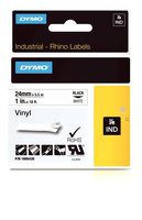 DYMO Rhino Adhesive Vinyl Label Tape, 1-inch, 18-foot Cassette, White (1805430)