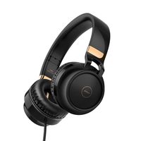 Over Ear Studio Headphones, Picun C60 Noise Isolating Earphones for Adult/DJ, Headset with Built-in Microphone for Travel/Home/Work/School/Indoor/Outdoor,Fits Cellphone/Laptop/Computer- Black Gold