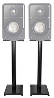 Black 29" Steel Bookshelf Speaker Stands for Polk Audio S20 Bookshelf Speakers