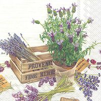 Ideal Home Range 3-Ply Paper The Flavor of Provence, 20 Count Cocktail Napkins, Set of 2