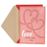 Hallmark Valentine's Day Card for Son or Daughter from Mom (Stitched Hearts)