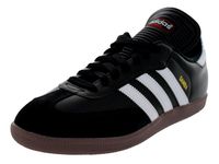 adidas Men's Samba Classic Soccer Shoe,Black/Running White,13.5 M US