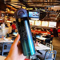 Ya-tube Stainless Steel Vacuum Insulated Water Bottle, Leak-Proof Star Water Bottle Cup with Flip Open Lid Travel Vacuum Bottle Perfect Outdoor Sports Camping Hiking Cycling Picnic 500 ML