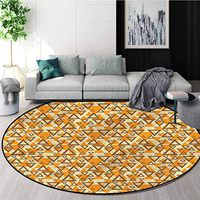 RUGSMAT Geometric Round Rug Kid Carpet,Different Triangles Floor Mat Home Decor Round-47