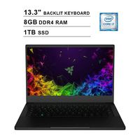 2020 Razer Blade Stealth 13.3 Inch FHD 1080P Gaming Laptop (Intel 4-Core i7-8565U up to 4.6 GHz, 8GB DDR4 RAM, 1TB SSD, Intel UHD 620, Backlit KB, WiFi, HDMI, Windows 10) (Black)