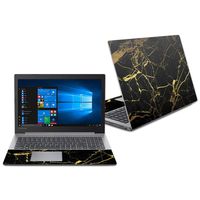 Mightyskins Skin Compatible With Lenovo Ideapad 330 15" (2018) - Black Gold Marble | Protective, Durable, And Unique Vinyl Decal Wrap Cover | Easy To Apply, Remove, And Change Styles | Made In The Usa