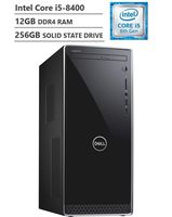 Dell Inspiron Business Desktop, Intel Core i5-8400 2.80GHz Processor (9MB Cache, Up to 4.00GHz), Intel UHD Graphics 630, 12GB Memory, 256GB Solid State Drive, Windows 10 Home, Black