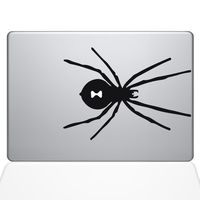 The Decal Guru Black Widow Spider MacBook Decal Vinyl Sticker - 15" MacBook Pro (2016 & Newer) - Black (1280-MAC-15X-BLA)