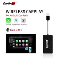 Carlinkit Wireless Carplay Dongle USB Adapter with Mic for Android Head Unit (Android Navigation Player) with Android Auto USB Smart Link, Bluetooth/Support iOS13 Split Screen/Car Stereo