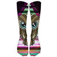 Space Rainbow Owl Ladies Cool Athletic Stocking High Stockings Socks