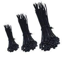 Cable Ties,3 Style, 3.93 Inch /5.9 Inch /7.87 Inch Long, Multipurpose Small Zip Ties, Nylon Plastic Ties, 1.9mm Width, Durable, Self-Locking (Pack of 600, Black)