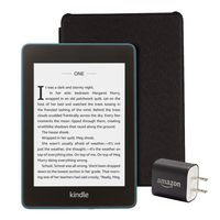 Kindle Paperwhite Essentials Bundle including Kindle Paperwhite - Wifi with Special Offers, Amazon Leather Cover, and Power Adapter