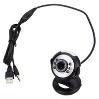 ttnight 0.5MP 6 LED USB Webcam Camera with Mic for Desktop Skype PC Laptop Computer