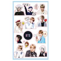 Teblacker BTS Stickers, Kpop Bangtan Boys Vinyl Decal for Mobile Phone, MacBook, Laptop, Car, Boats, Windows, Scrapbooking Decoration(H05)