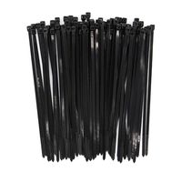 Heavy Duty Zip Ties Black 8 Inch Wide 4.8mm Nylon Self-locking Cable Ties 100Pack Office Organizer Garden Ties