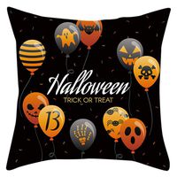 Bosji (17.72" x 17.72") Pillow Covers,Halloween Decoration Pumpkin Ghost Scary Throw Pillowcase Bedroom Decor Cloth Printed Zipper Sofa Pillow Case