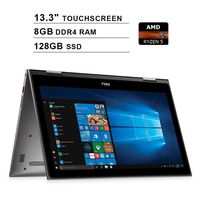 2019 Dell Flagship Inspiron 13 2-in-1 7000 13.3 Inch FHD Touchscreen Laptop (AMD Ryzen 5 2500U up to 3.6GHz, 8GB DDR4 RAM, 128GB SSD, MaxxAudio, Backlit Keyboard, Bluetooth, WiFi, Windows 10)
