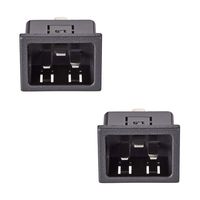 uxcell Panel Mount Plug Adapter AC 250V 16A C20 3 Pins IEC Inlet Plug Power Connector Socket Staight Pack of 2
