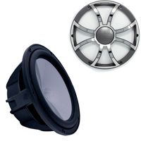 wet sounds Revo 10" Subwoofer & Grill - Black Subwoofer & Gunmetal Stainless Steel Grill - 4 Ohm