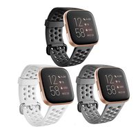 Tkasing Compatible with Fitbit Versa 2/Versa/Versa Lite/Special Edition Bands,Breathable Soft Silicone Strap Replacement Wristband Replacement for Fitbit Versa 2 Smart Fitness Watch Men Women