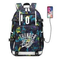 AUGYUESS Basketball Player Star Backpack School Bag Daypack Bookbag Shoulder Bag Laptop Bag