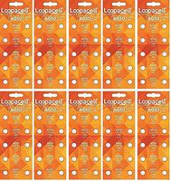 AG10 LR1130 SR1130SW Alkaline Button Cell 100 Batteries by LOOPACELL