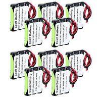 10pc Exell Custom 3.6V 800mAh NiMH AAA Pack with 6.0" 26AWG Open Wires