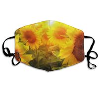 Face Mask Sunflowers Flowers Designer Cycling Half Face Earloop Face Mask for Men
