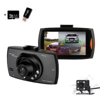 Dual Front and Rear Dash Cam, Samjat FHD 1080P 170° Wide Angle Backup Camera for Cars DVR Vehicle Dashboard Camera Recorder with 32GB SD Card 2.7" TFT Display G-Sensor Night Vision Loop Recording, Veh