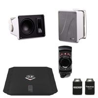 Kicker KB6000 White Outdoor Speakers with Dub 480 Watt Amplifier & MB Quart N2-WBT Bluetooth Receiver/Controller
